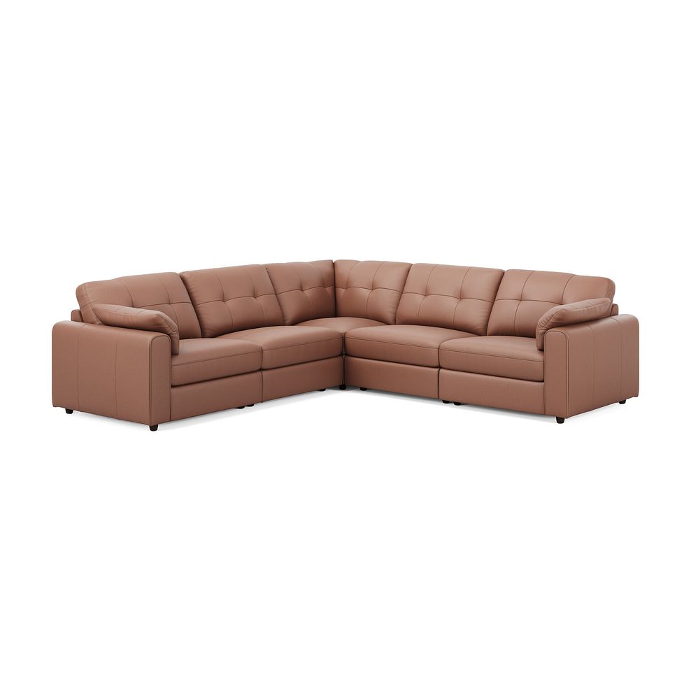 Marley 5 Seat Modular Corner Sofa in Oslo Mocha Mouse Leather - Group 3 3
