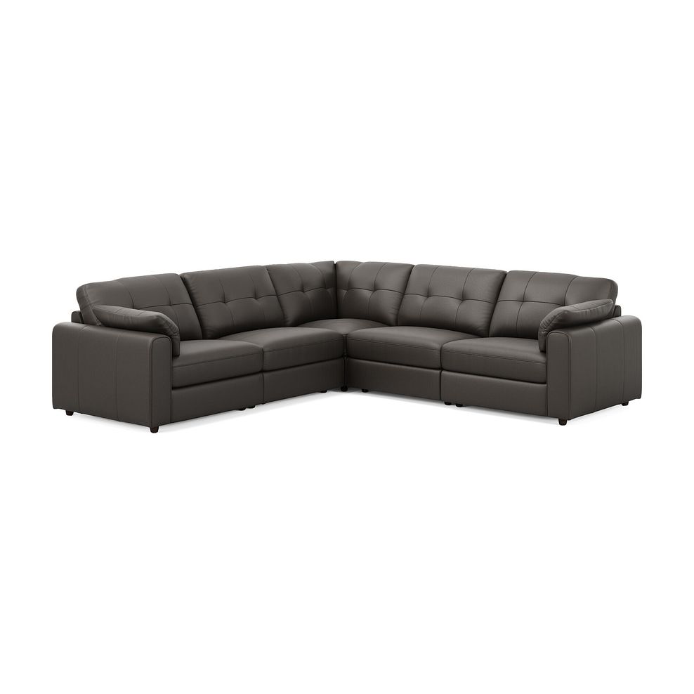 Marley 5 Seat Modular Corner Sofa in Oslo Storm Leather - Group 3 3
