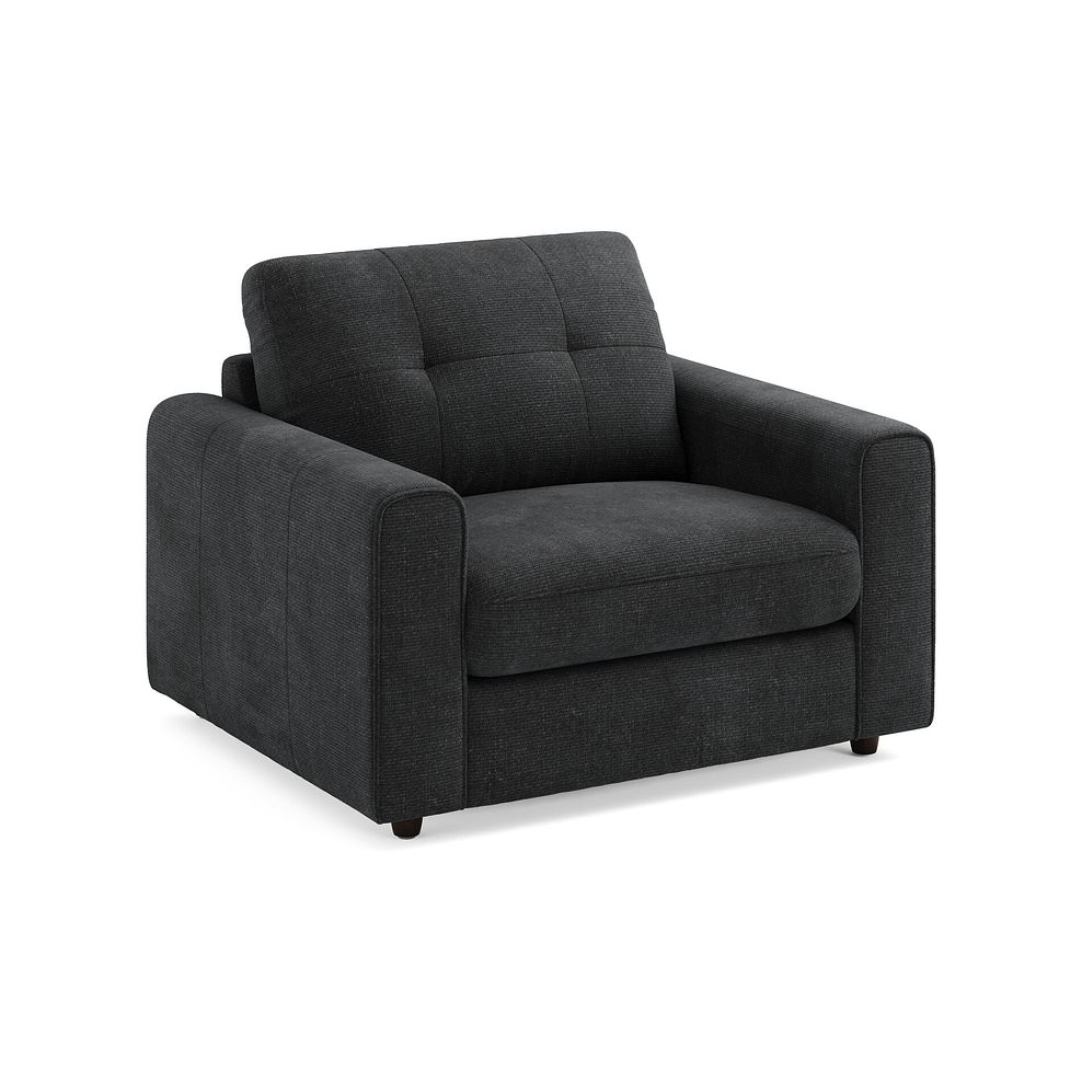 Marley Armchair in  Lila Charcoal Fabric 1