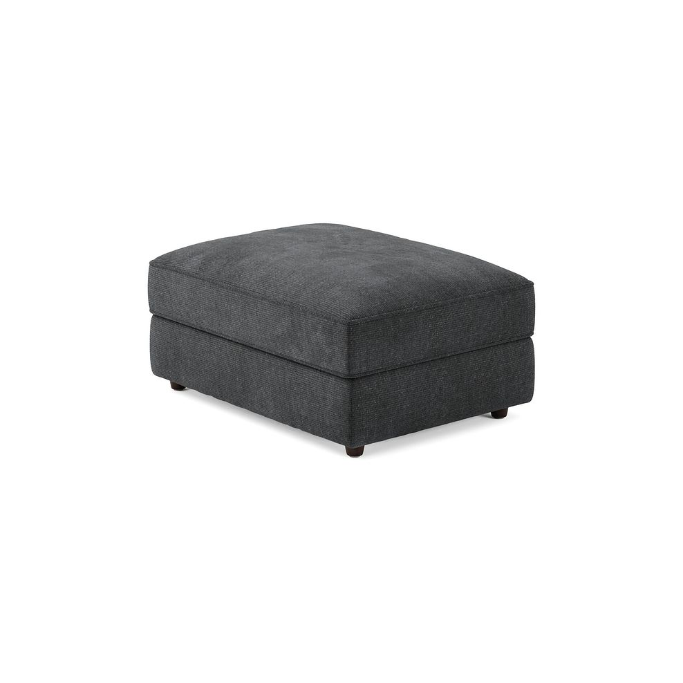 Marley Footstool in  Lila Charcoal Fabric 1