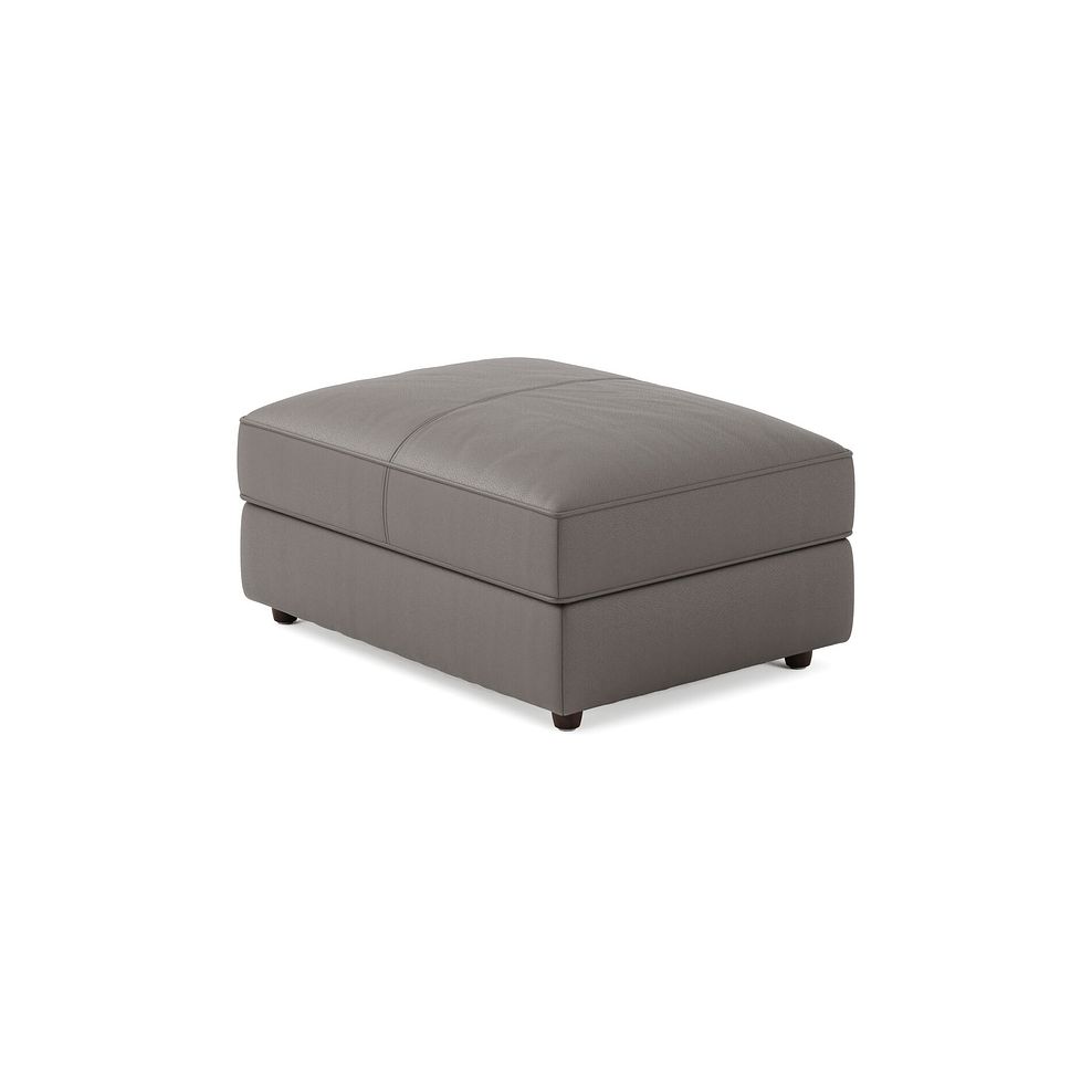 Marley Footstool in  Oslo Elephant Grey Leather 1
