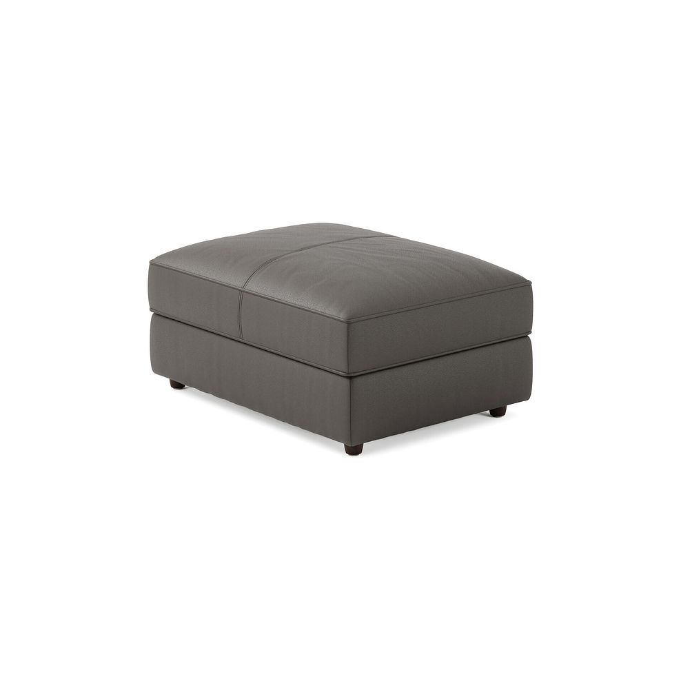 Marley Footstool in  Oslo Storm Leather 1