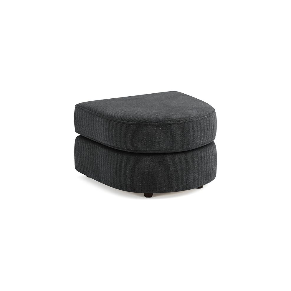 Marley Half Moon Footstool in  Lila Charcoal Fabric 1