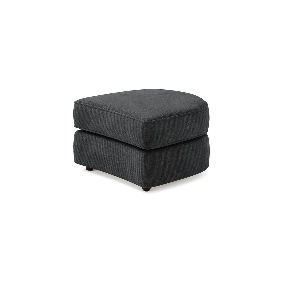 Marley Half Moon Footstool in  Lila Charcoal Fabric 2