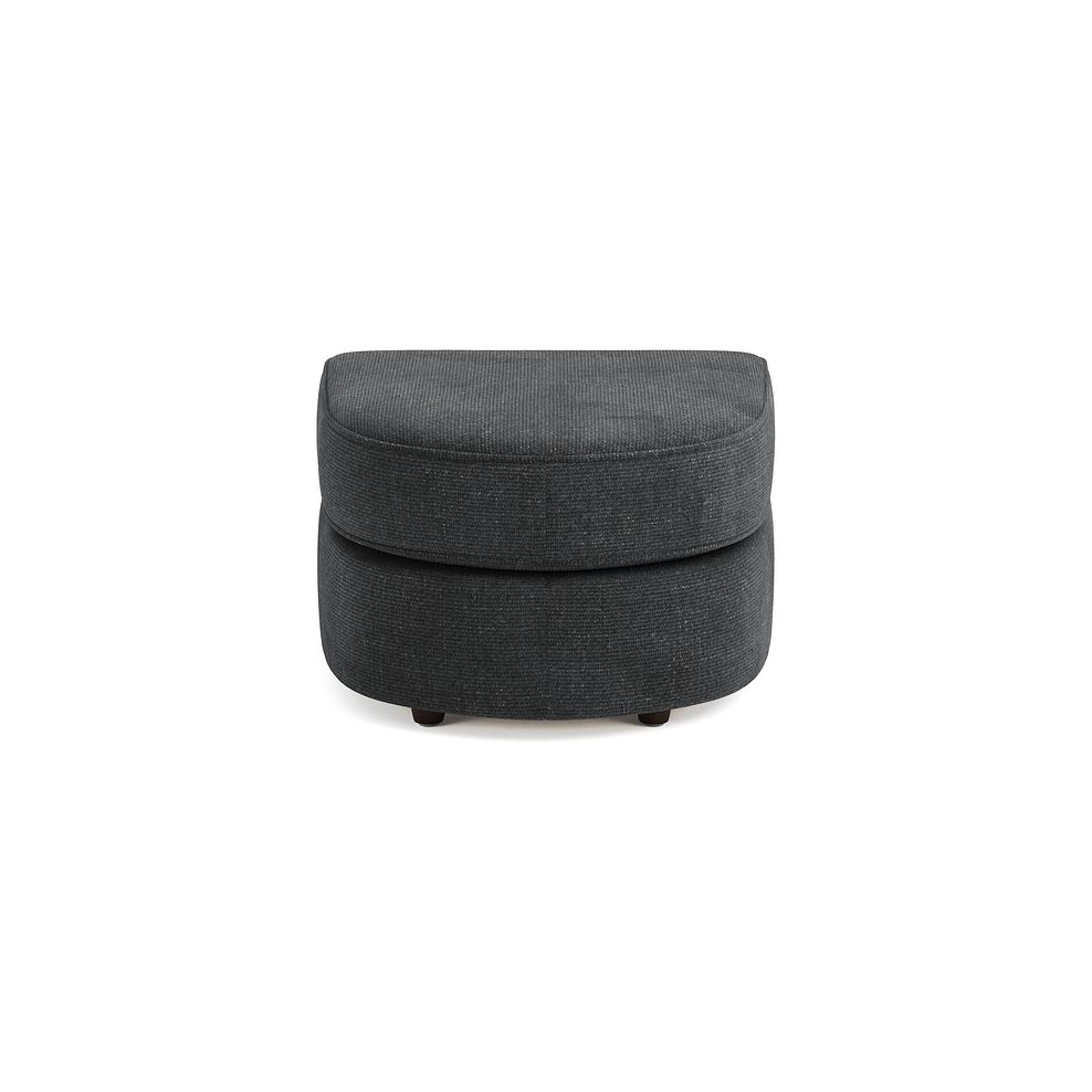 Marley Half Moon Footstool in  Lila Charcoal Fabric 3