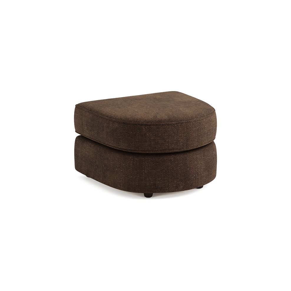 Marley Half Moon Footstool in  Lila Chocolate Fabric 1