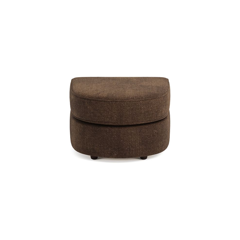 Marley Half Moon Footstool in  Lila Chocolate Fabric 3