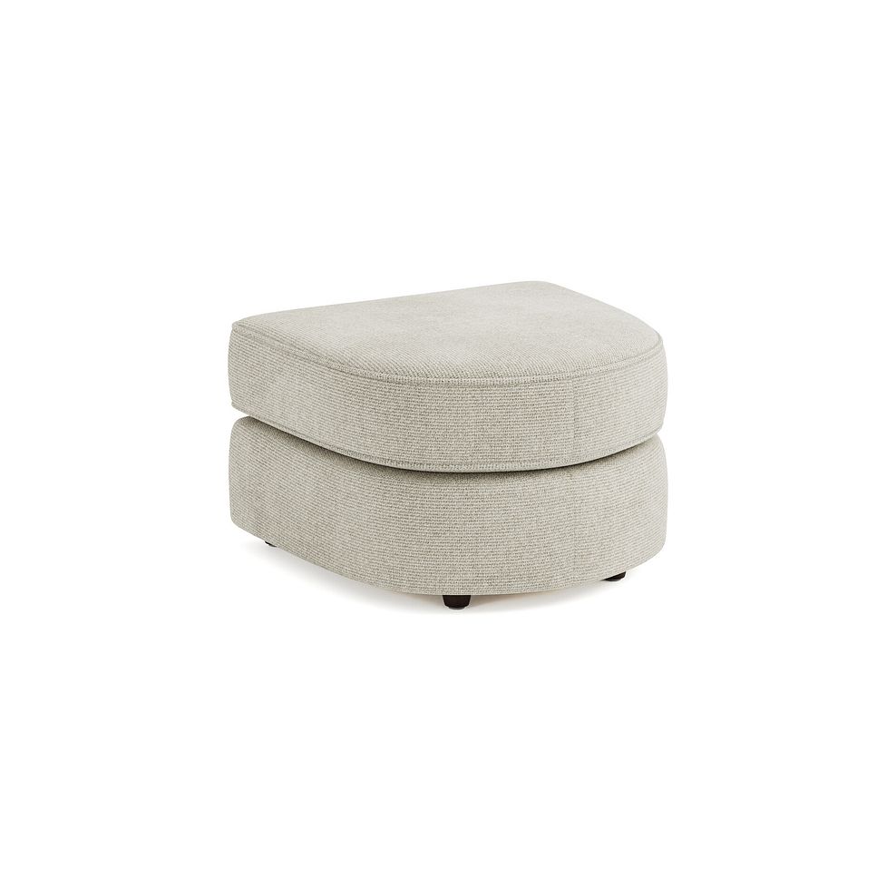 Marley Half Moon Footstool in  Lila Ivory Fabric 1