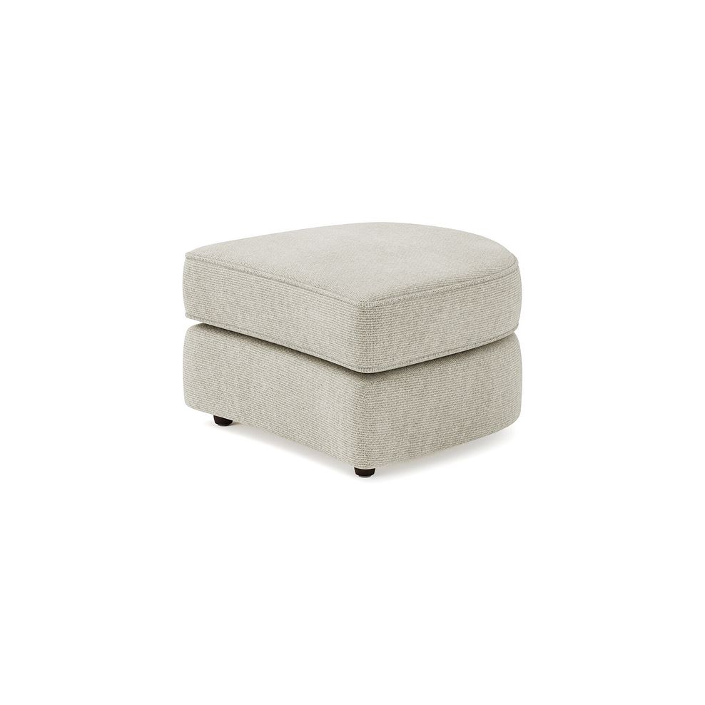 Marley Half Moon Footstool in  Lila Ivory Fabric 2