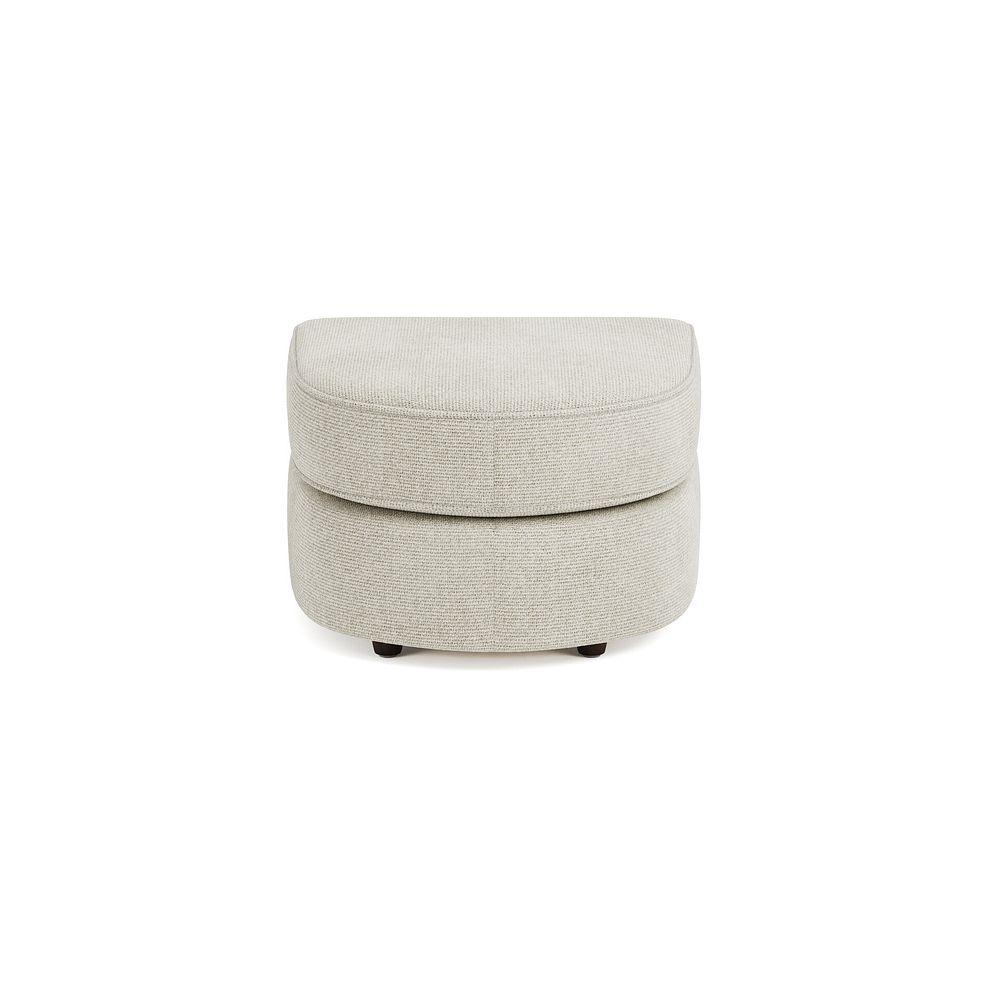 Marley Half Moon Footstool in  Lila Ivory Fabric 3