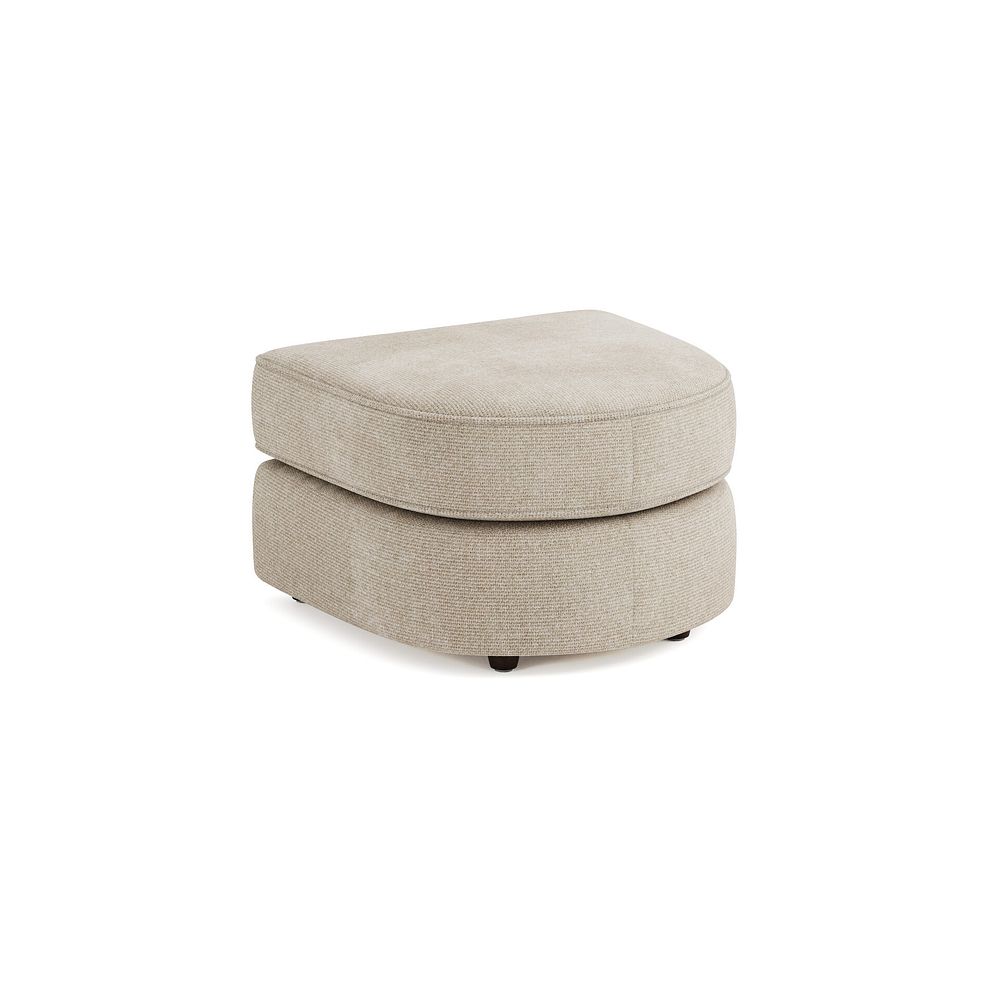 Marley Half Moon Footstool in  Lila Natural Fabric 1