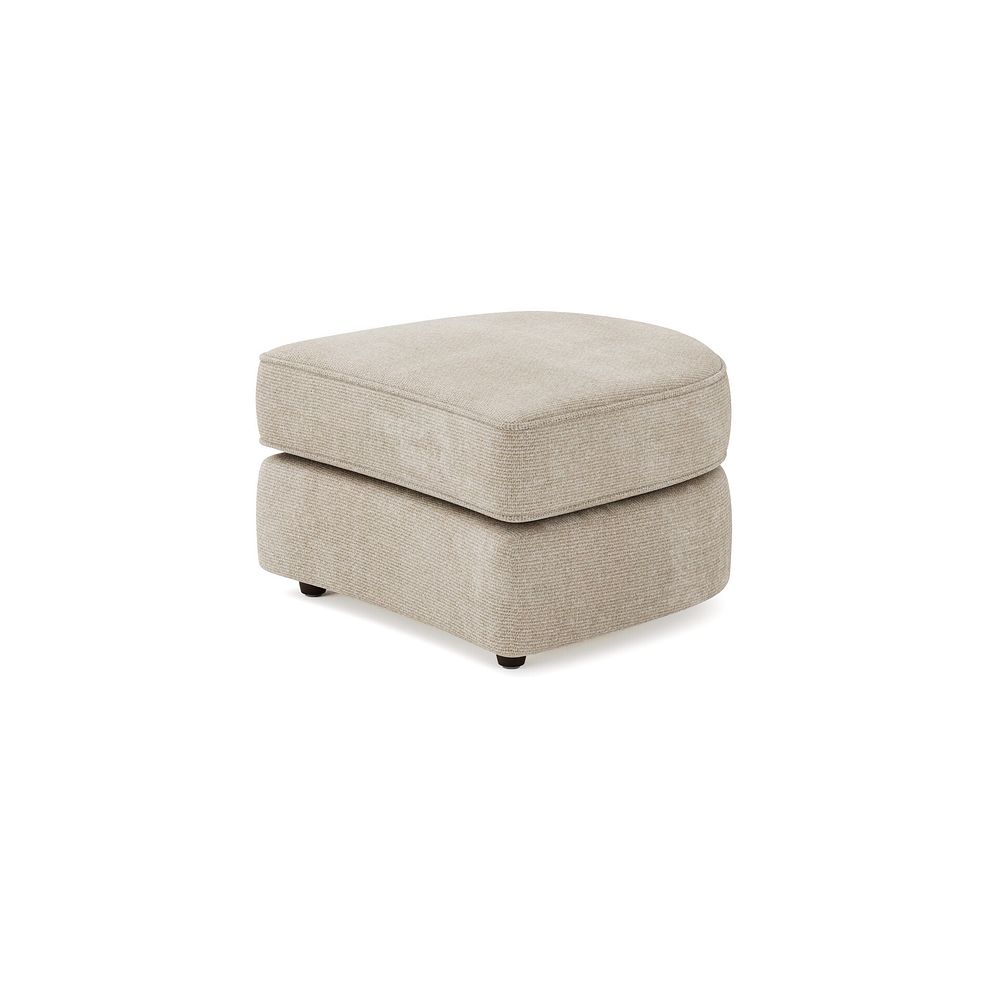 Marley Half Moon Footstool in  Lila Natural Fabric 2