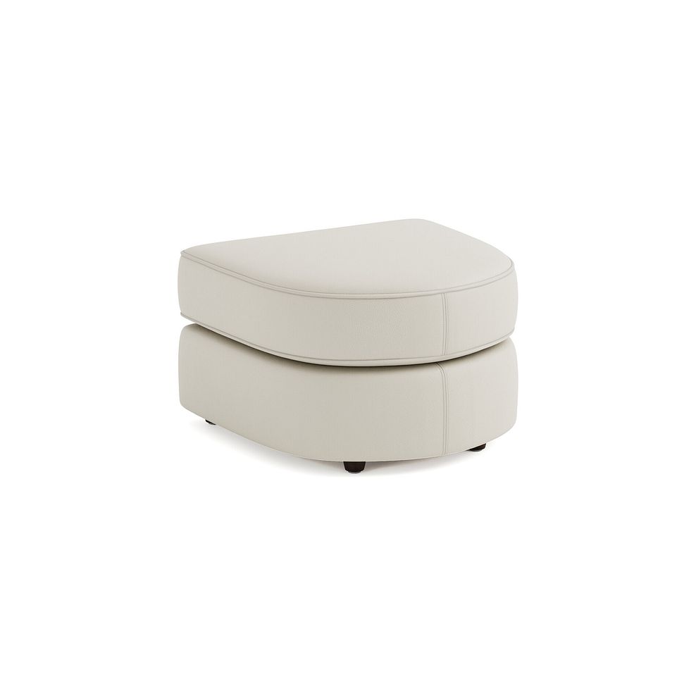 Marley Half Moon Footstool in  Oslo Bone China Leather 1