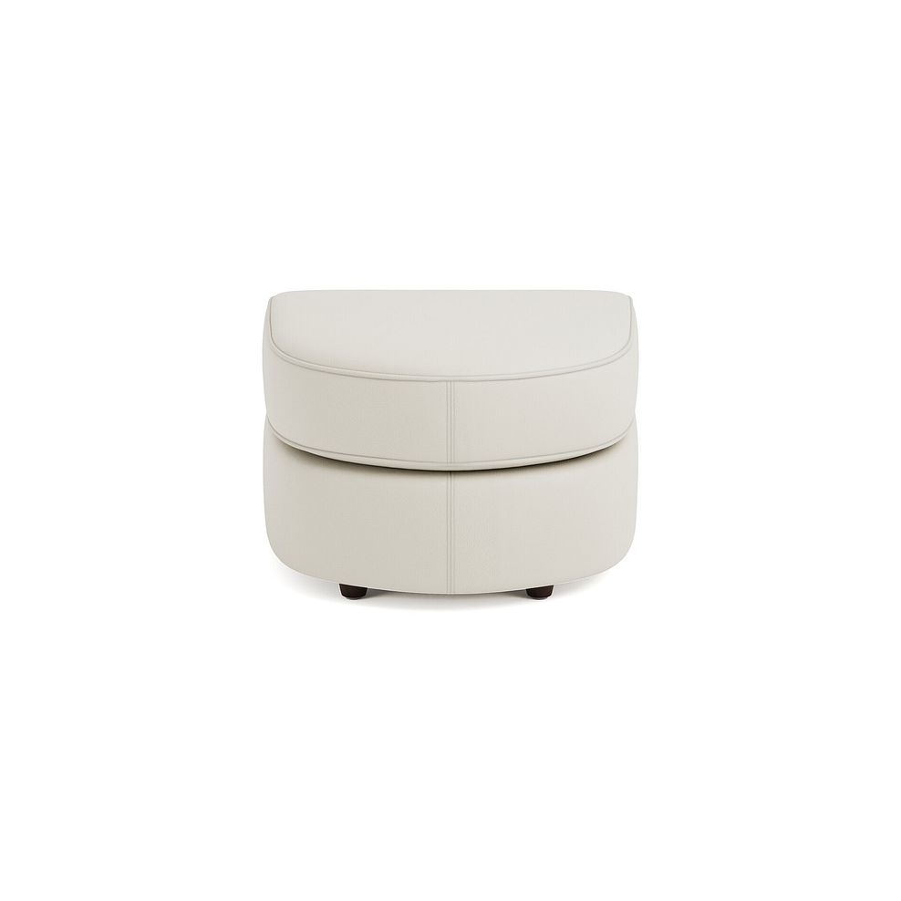 Marley Half Moon Footstool in  Oslo Bone China Leather 3