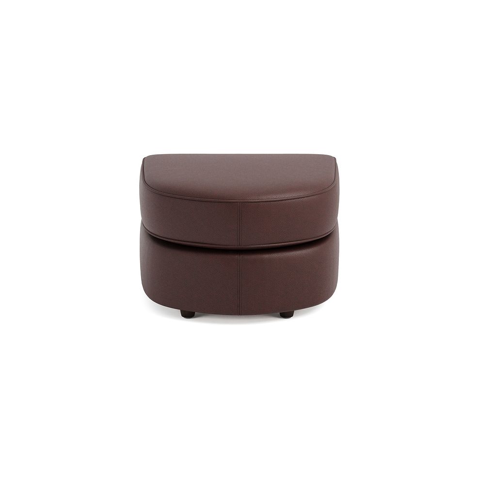 Marley Half Moon Footstool in  Oslo Chestnut Leather 3