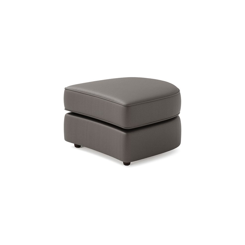 Marley Half Moon Footstool in  Oslo Elephant Grey Leather 2