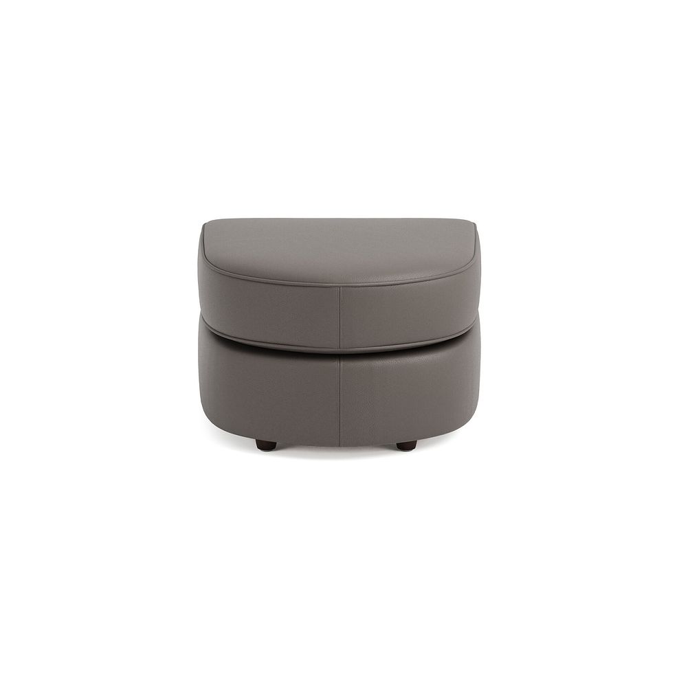 Marley Half Moon Footstool in  Oslo Elephant Grey Leather 3