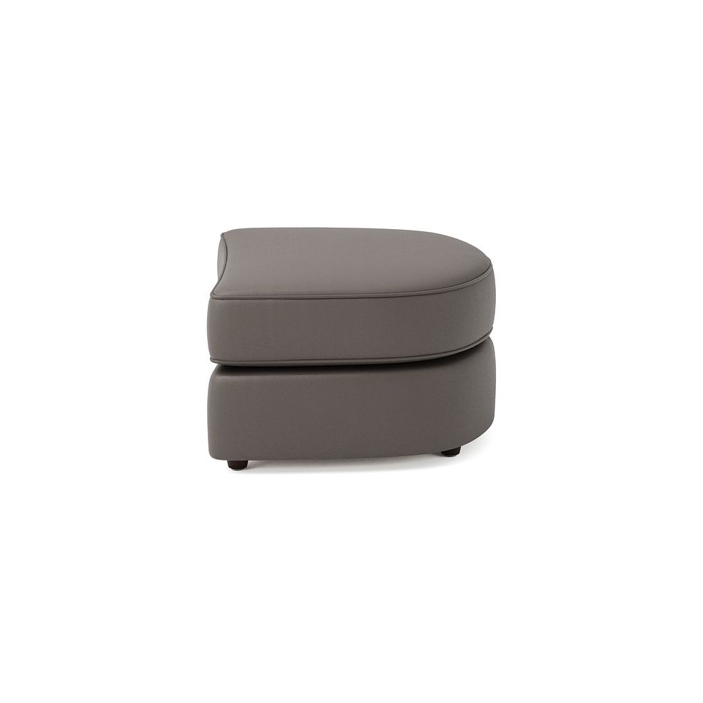 Marley Half Moon Footstool in  Oslo Elephant Grey Leather 4