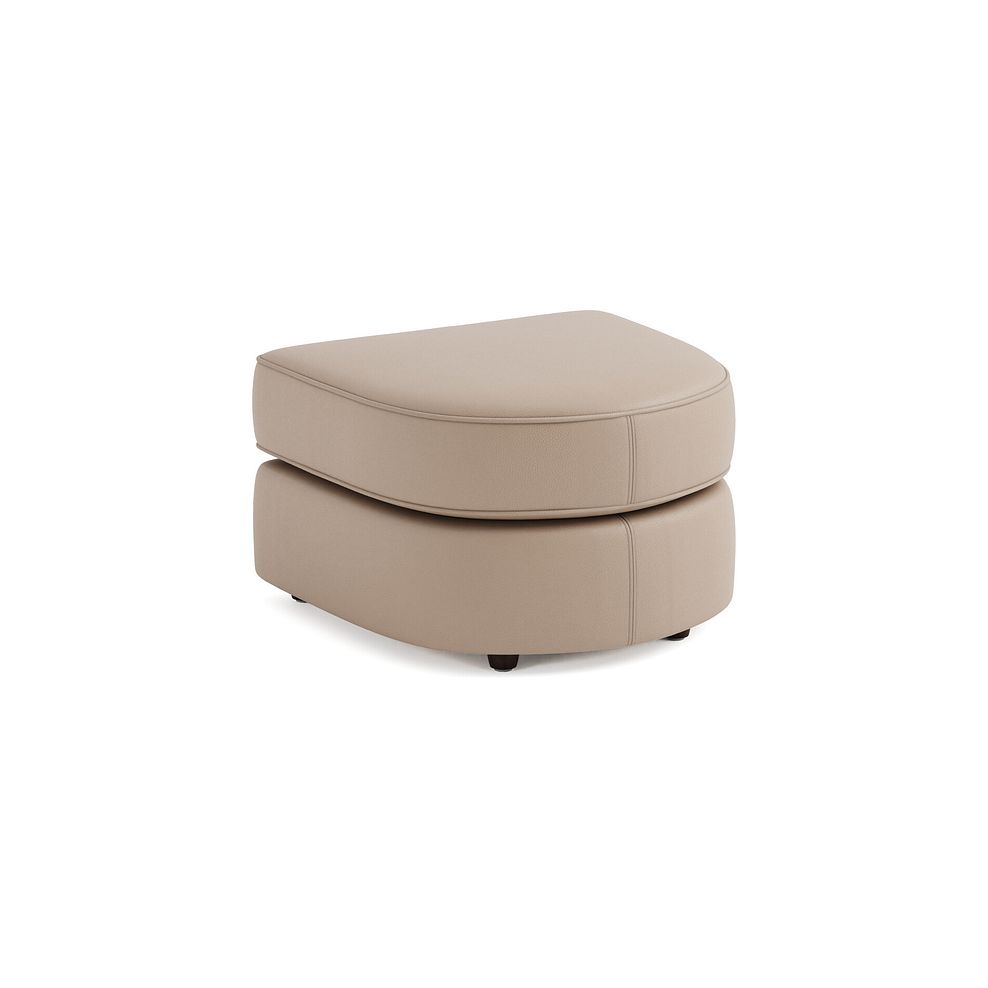 Marley Half Moon Footstool in  Oslo Mushroom Leather 1