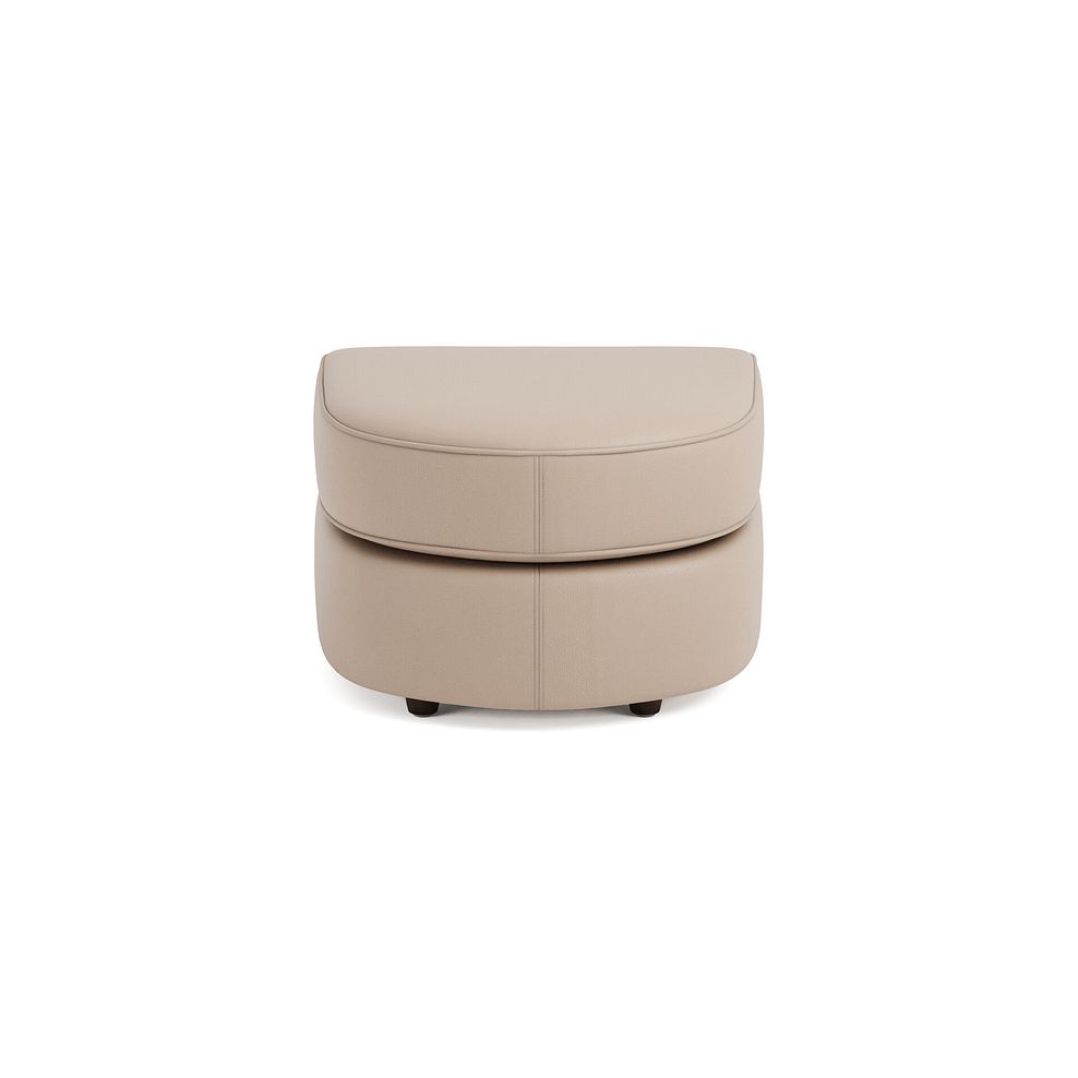 Marley Half Moon Footstool in  Oslo Mushroom Leather 3