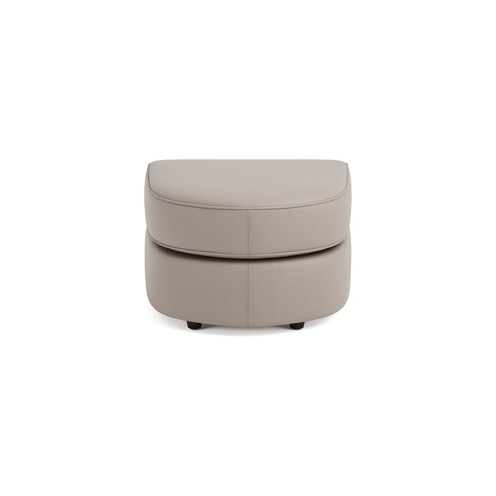 Marley Half Moon Footstool in  Oslo Oyster Leather 3