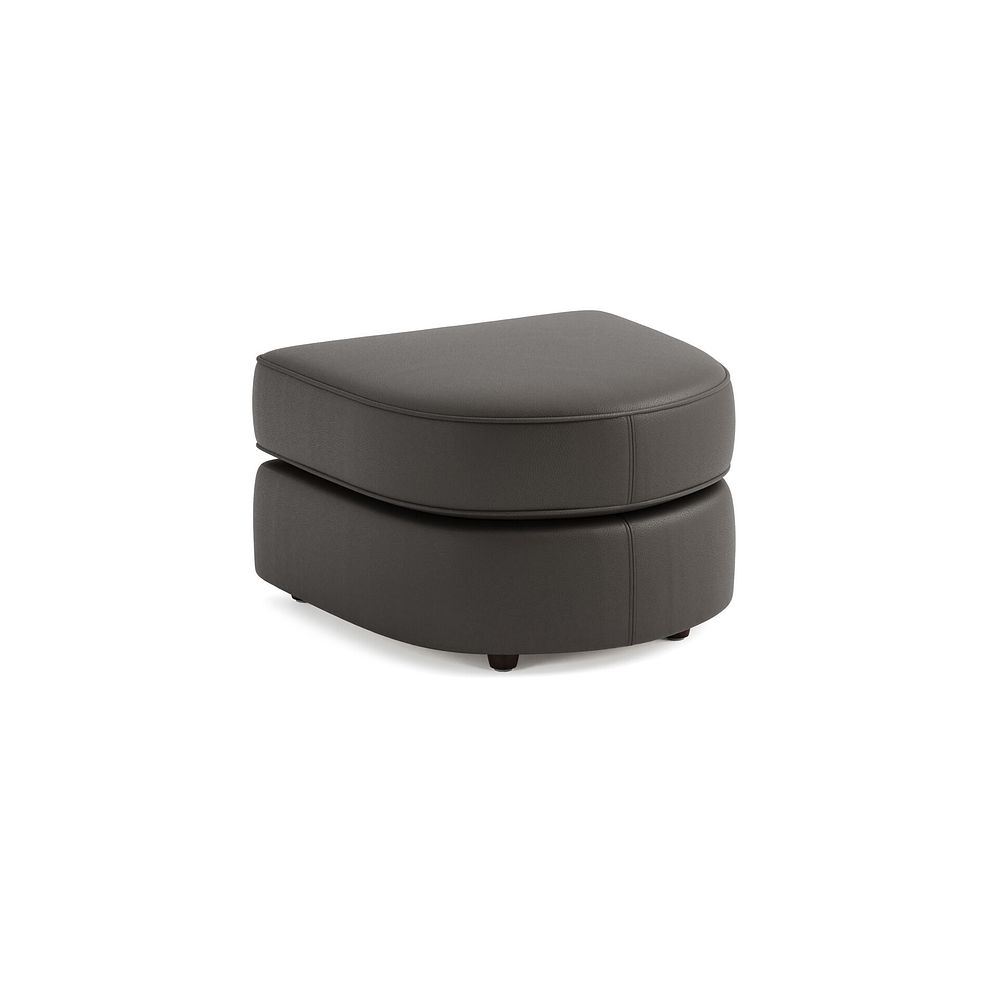 Marley Half Moon Footstool in  Oslo Storm Leather 1