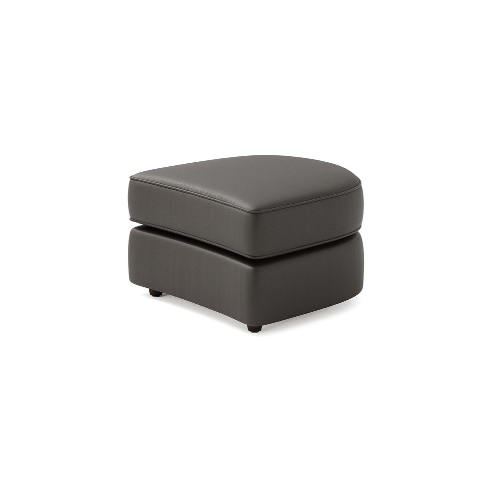 Marley Half Moon Footstool in  Oslo Storm Leather 2
