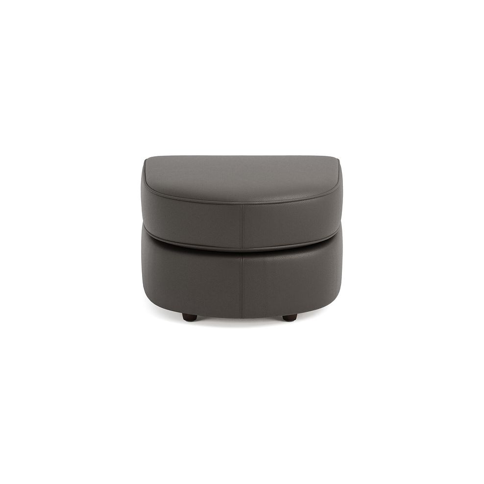 Marley Half Moon Footstool in  Oslo Storm Leather 3