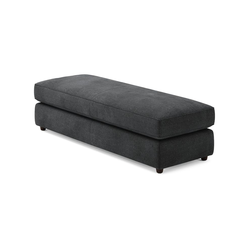 Marley Large Fender Footstool in  Lila Charcoal Fabric 2