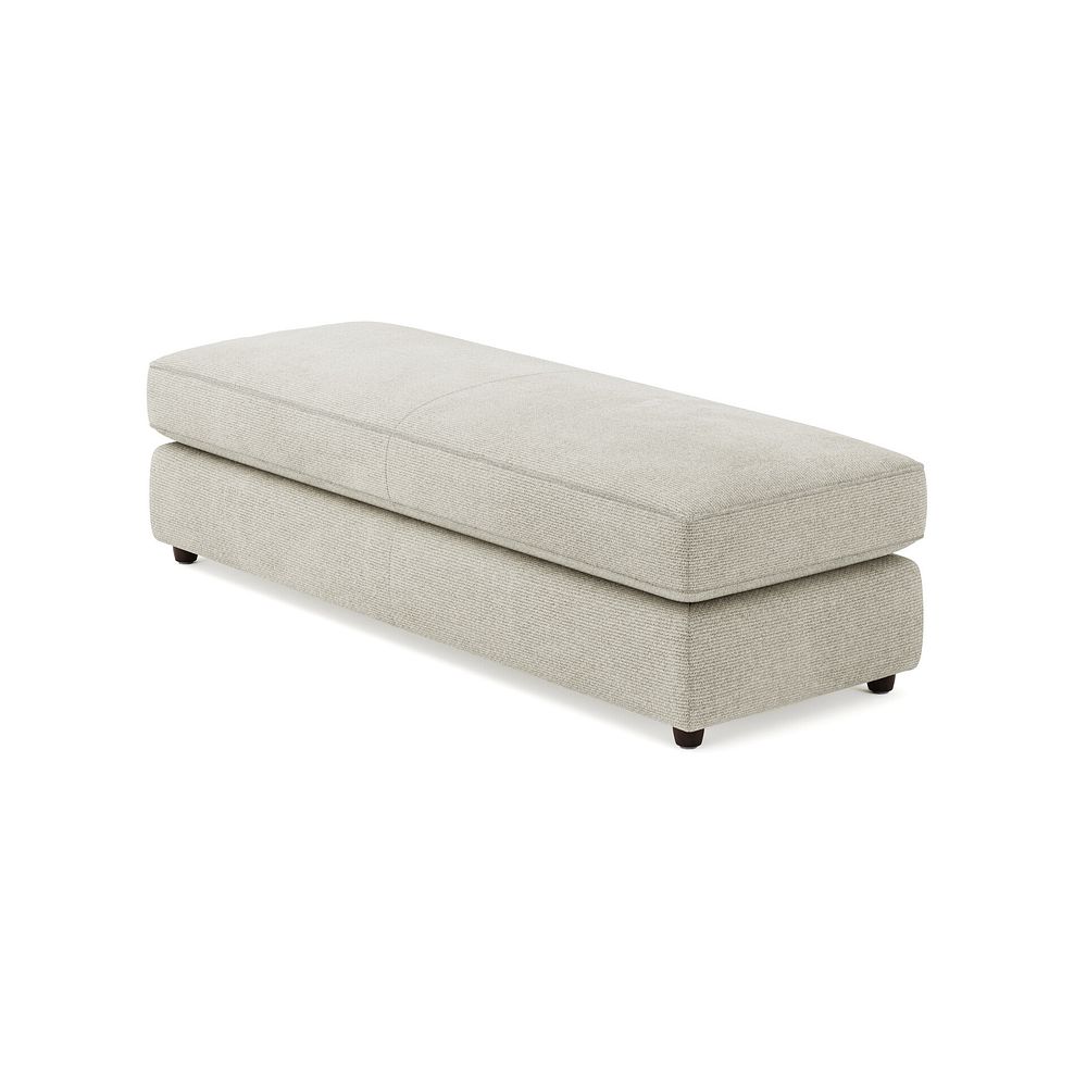 Marley Large Fender Footstool in  Lila Ivory Fabric 2
