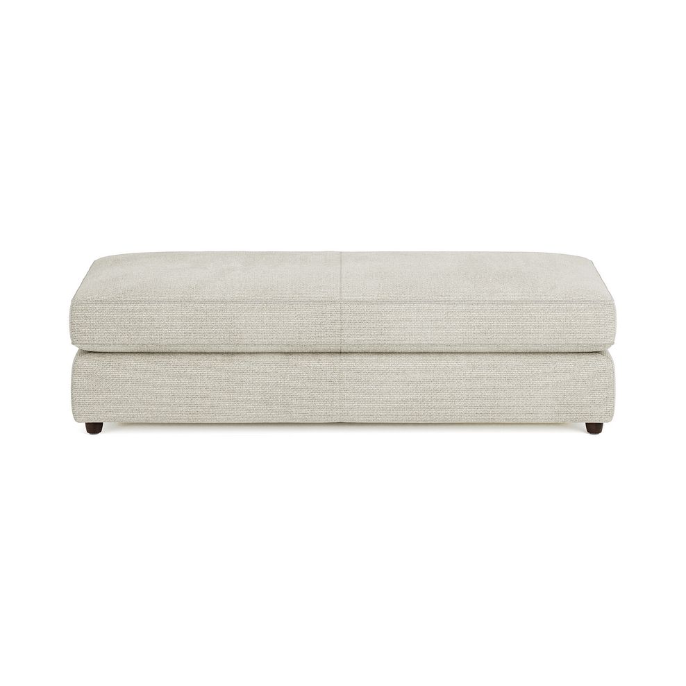 Marley Large Fender Footstool in  Lila Ivory Fabric 3