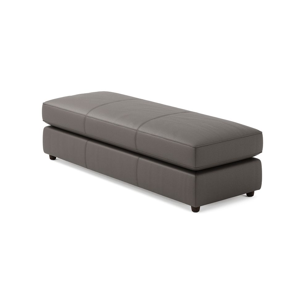 Marley Large Fender Footstool in  Oslo Elephant Grey Leather 2