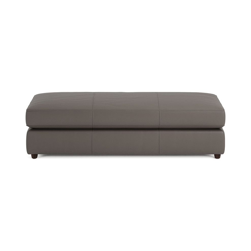 Marley Large Fender Footstool in  Oslo Elephant Grey Leather 3