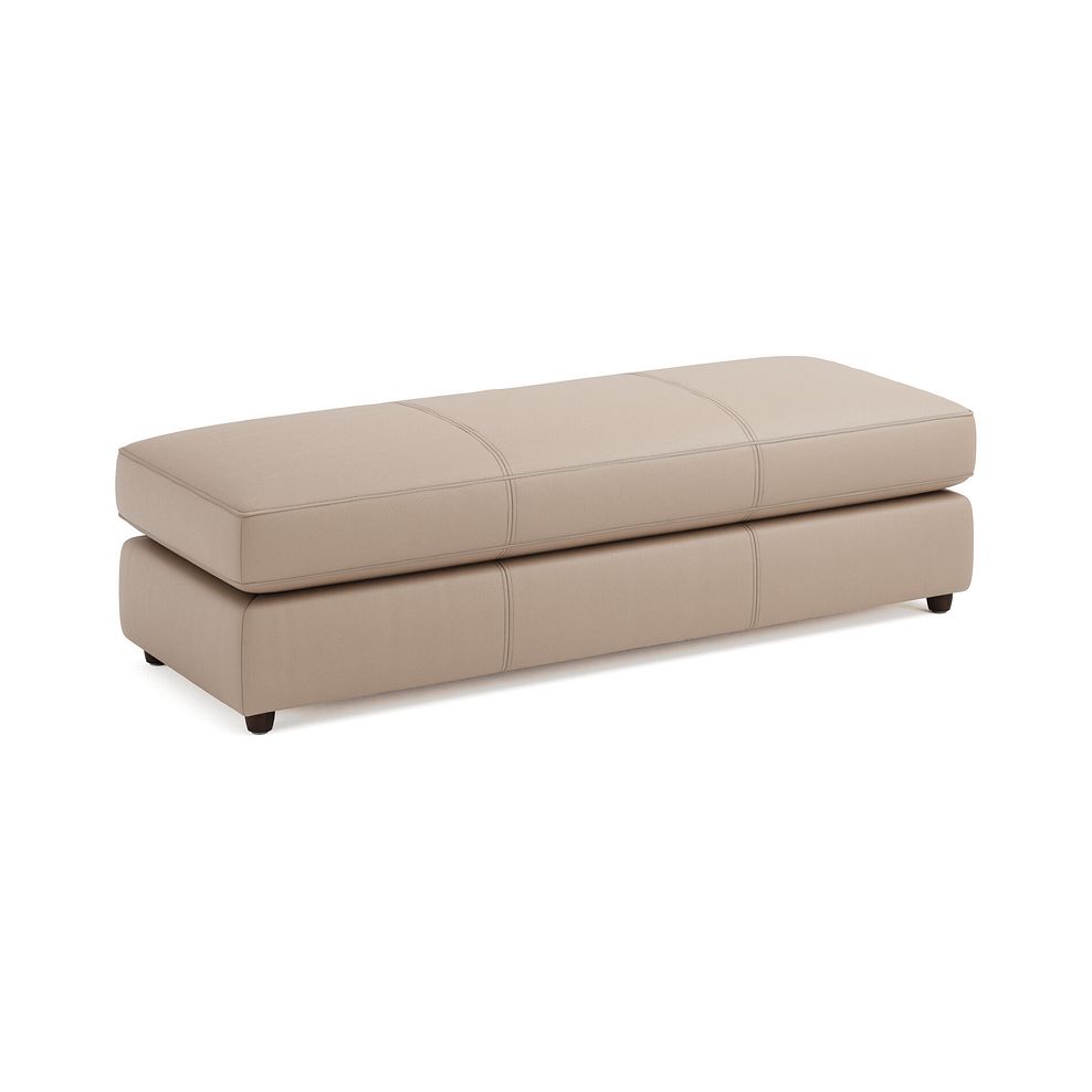 Marley Large Fender Footstool in  Oslo Mushroom Leather 1