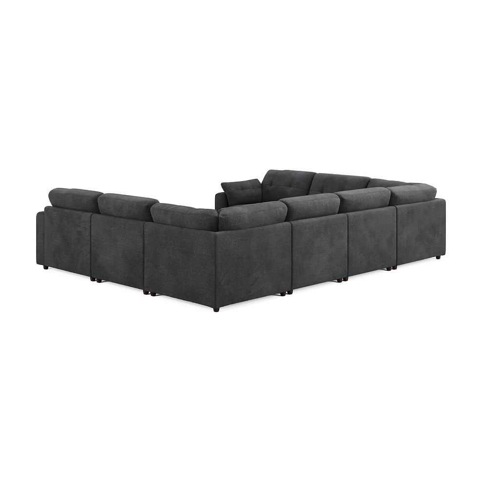 Marley Large U-Shape Modular Corner Sofa in Lila Charcoal Fabric - Group 11 2
