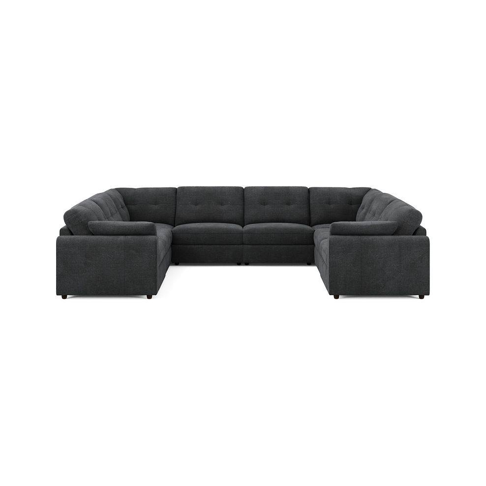 Marley Large U-Shape Modular Corner Sofa in Lila Charcoal Fabric - Group 11 3