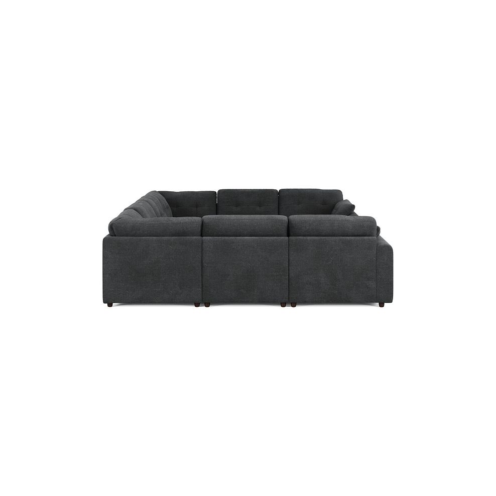 Marley Large U-Shape Modular Corner Sofa in Lila Charcoal Fabric - Group 11 4