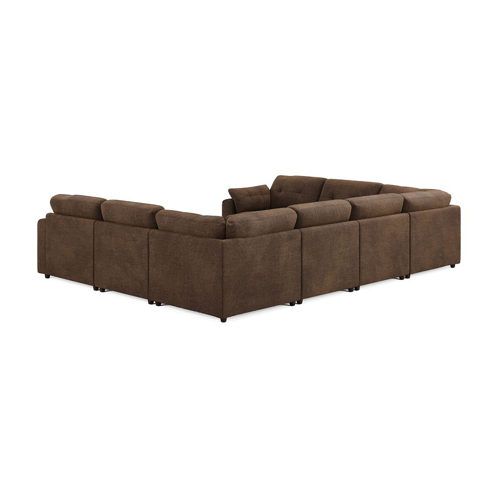 Marley Large U-Shape Modular Corner Sofa in Lila Chocolate Fabric - Group 11 2