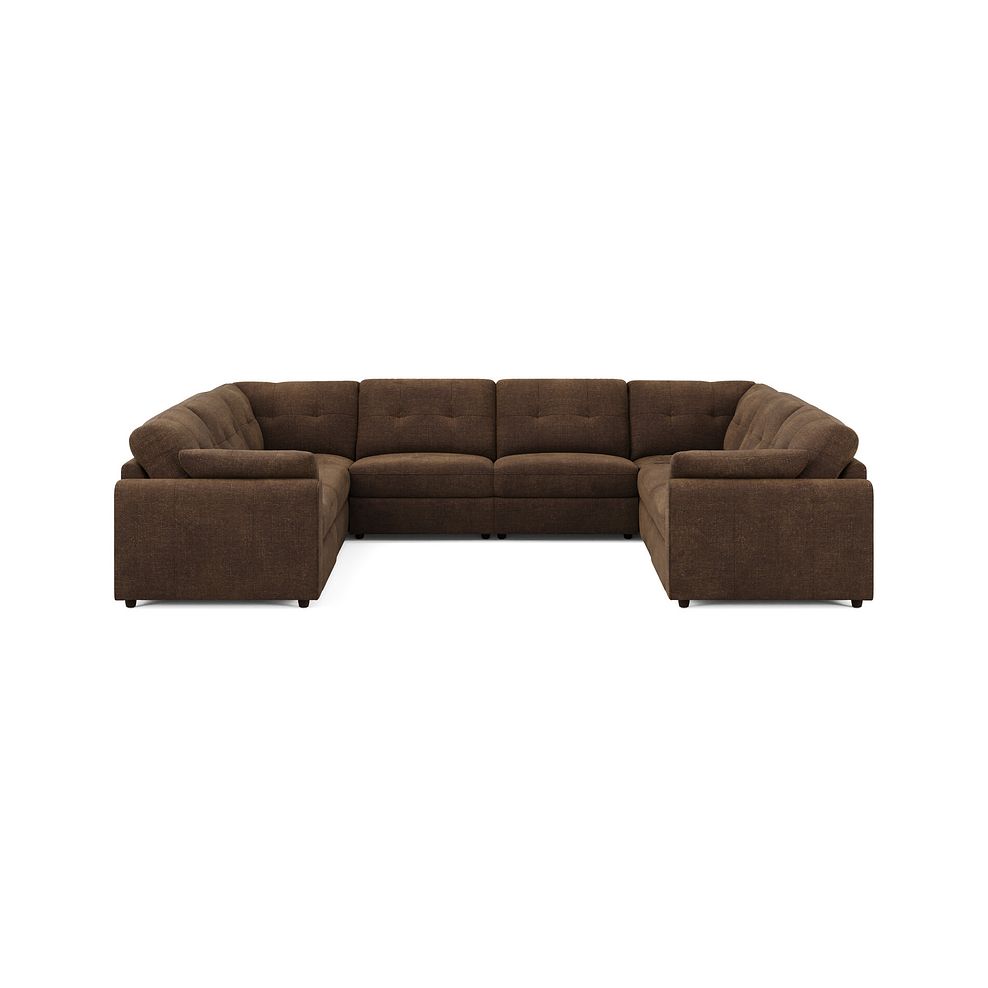 Marley Large U-Shape Modular Corner Sofa in Lila Chocolate Fabric - Group 11 3