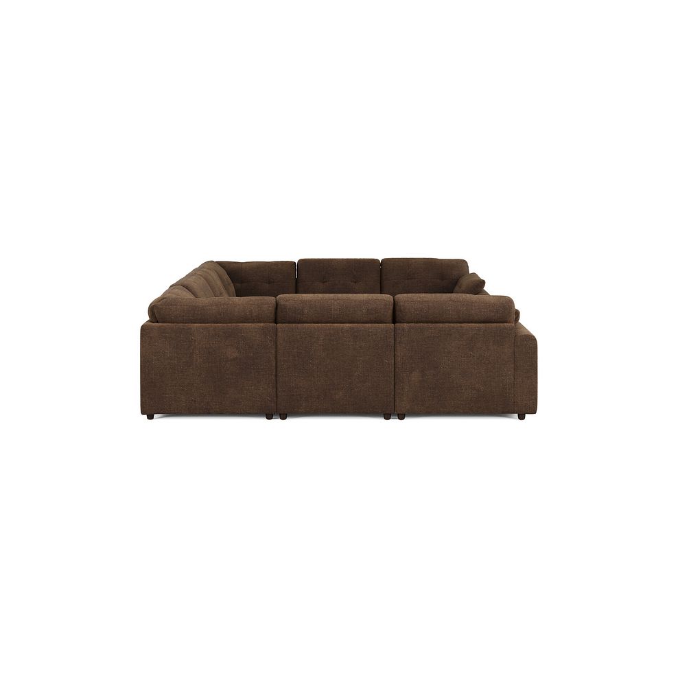 Marley Large U-Shape Modular Corner Sofa in Lila Chocolate Fabric - Group 11 4