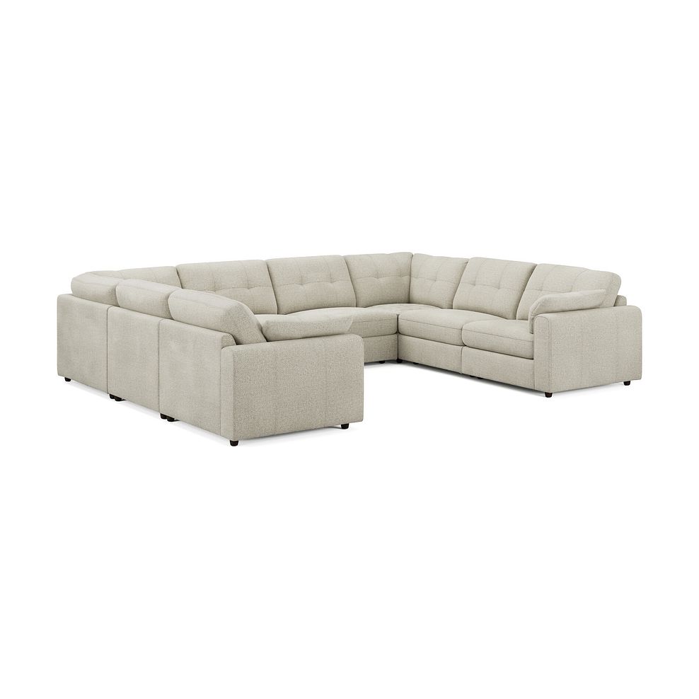 Marley Large U-Shape Modular Corner Sofa in Lila Ivory Fabric - Group 11 1