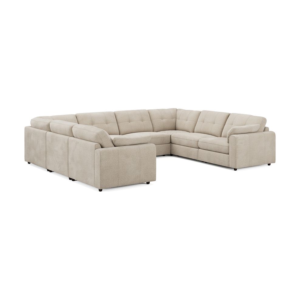 Marley Large U-Shape Modular Corner Sofa in Lila Natural Fabric - Group 11 1