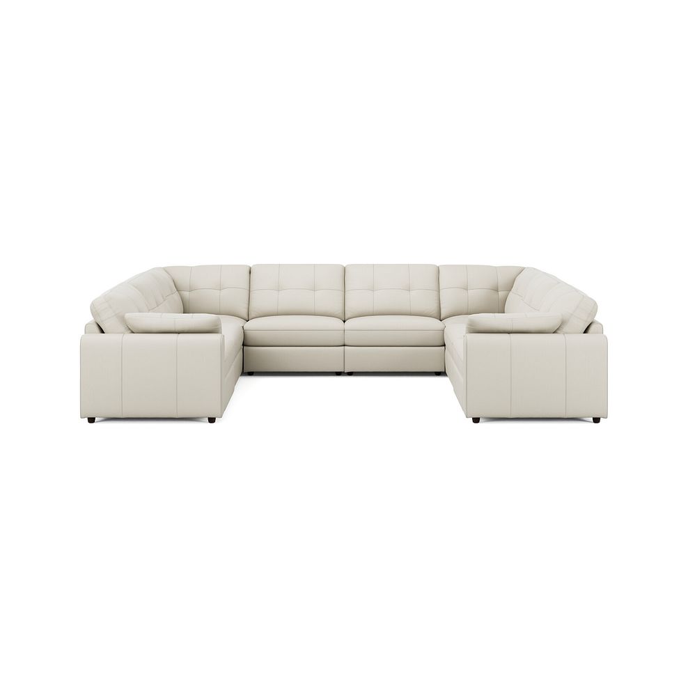 Marley Large U-Shape Modular Corner Sofa in Oslo Bone China Leather - Group 11 1