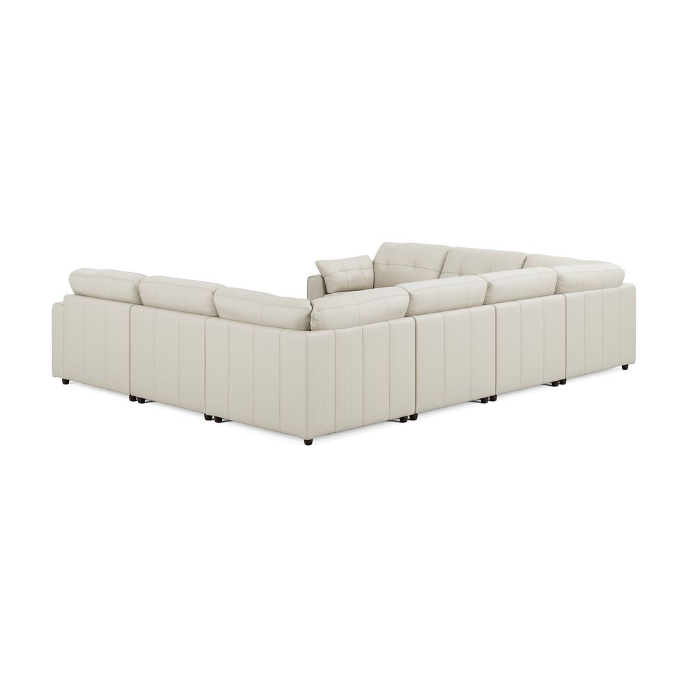 Marley Large U-Shape Modular Corner Sofa in Oslo Bone China Leather - Group 11 4