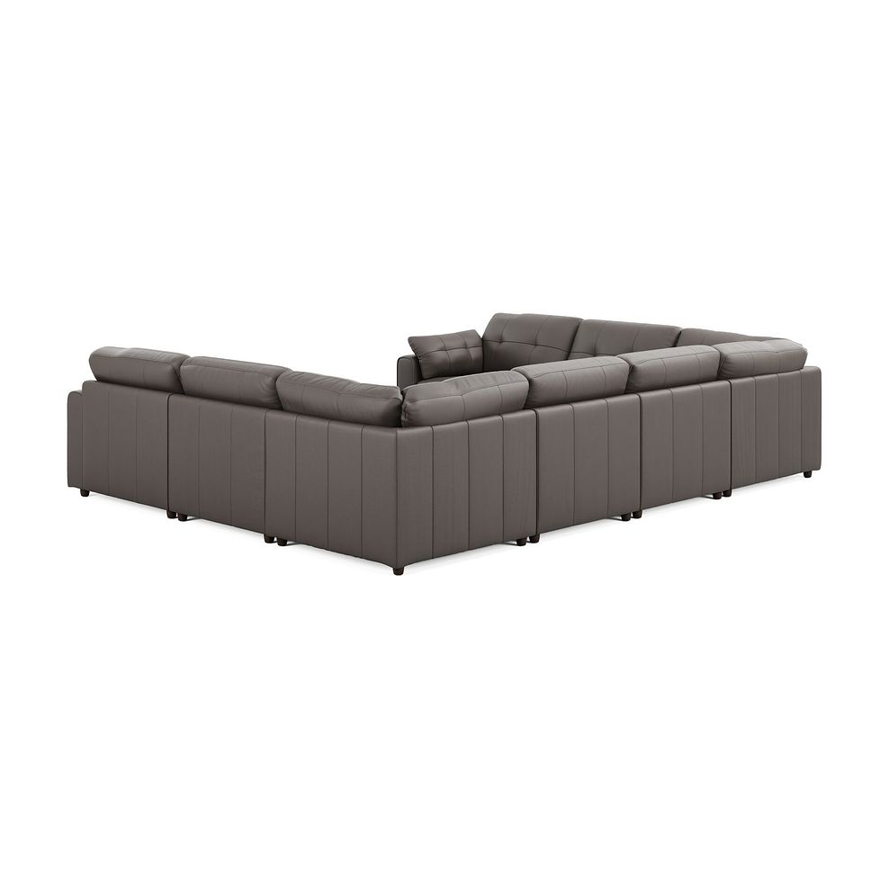 Marley Large U-Shape Modular Corner Sofa in Oslo Elephant Grey Leather - Group 11 3
