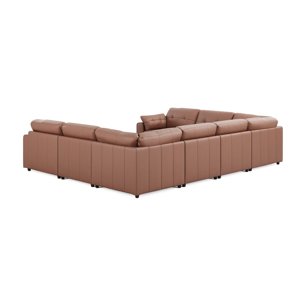 Marley Large U-Shape Modular Corner Sofa in Oslo Mocha Mouse Leather - Group 11 3