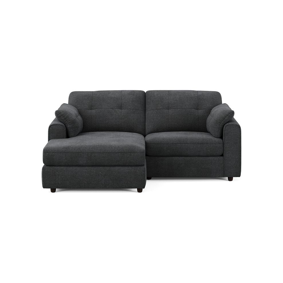 Marley Modular 2 Seater Left Hand Compact Chaise Sofa in Lila Charcoal Fabric - Group 12 3