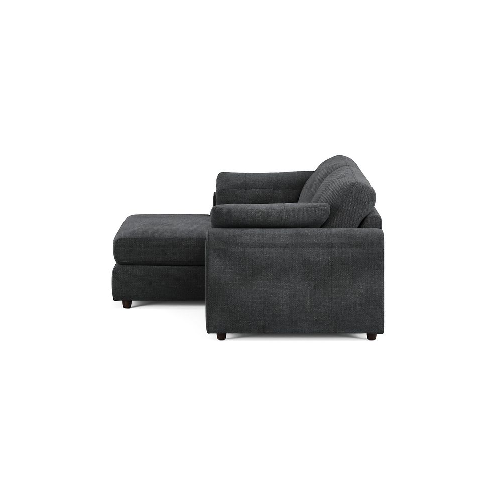 Marley Modular 2 Seater Left Hand Compact Chaise Sofa in Lila Charcoal Fabric - Group 12 4