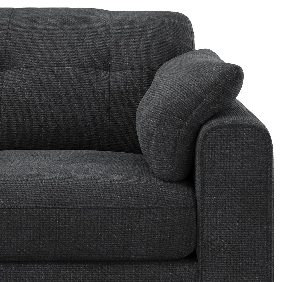 Marley Modular 2 Seater Left Hand Compact Chaise Sofa in Lila Charcoal Fabric - Group 12 8