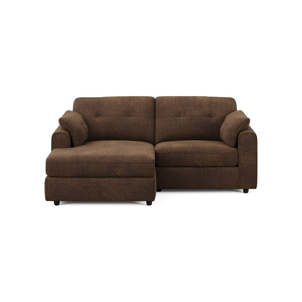Marley Modular 2 Seater Left Hand Compact Chaise Sofa in Lila Chocolate Fabric - Group 12 3